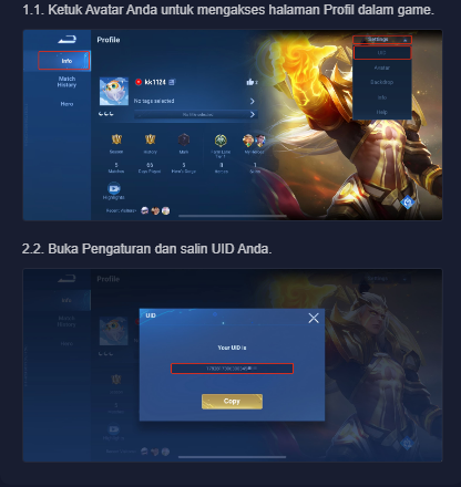 Petunjuk HONOR OF KINGS